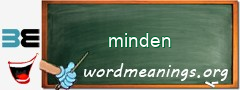 WordMeaning blackboard for minden
